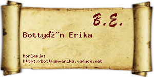 Bottyán Erika névjegykártya